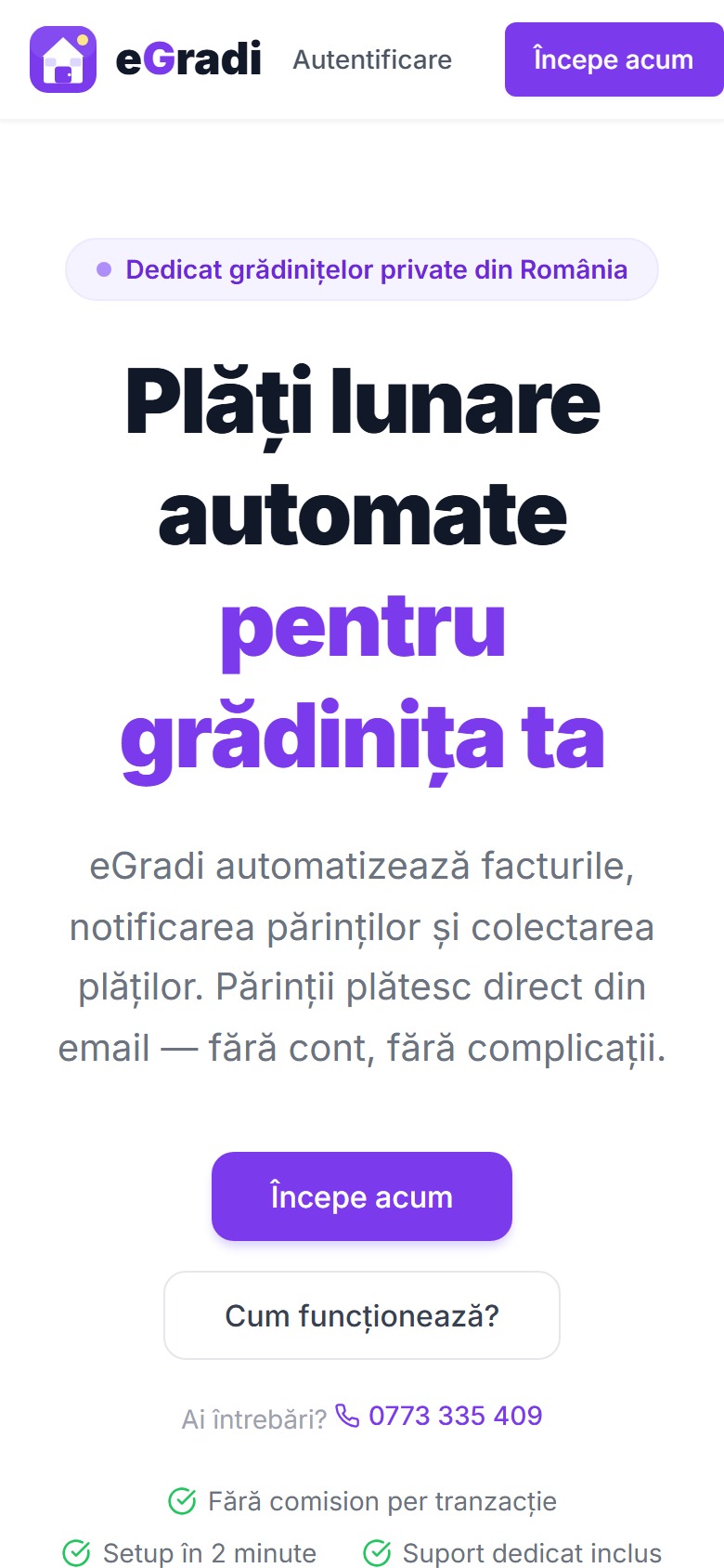 eGrădi pe telefon